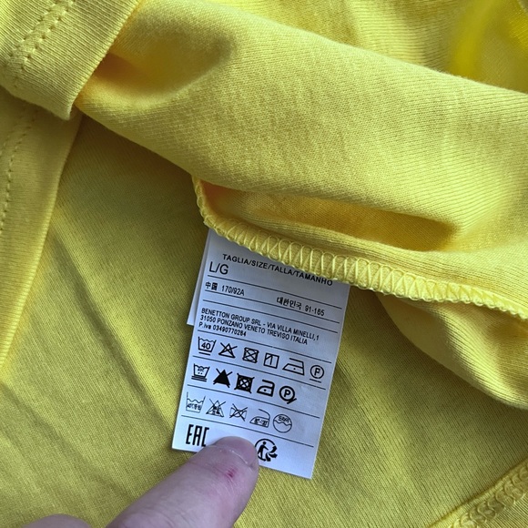 United Colors of Benetton Women’s Boat Neck 3/4 Long Sleeve Tee - Size L - Picture 6 of 7